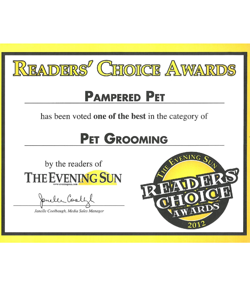 Evening Sun Reader's Choice Award